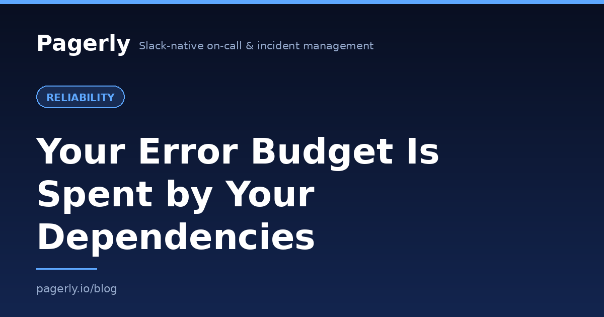 Pagerly cover image: Your Error Budget Is Spent by Your Dependencies