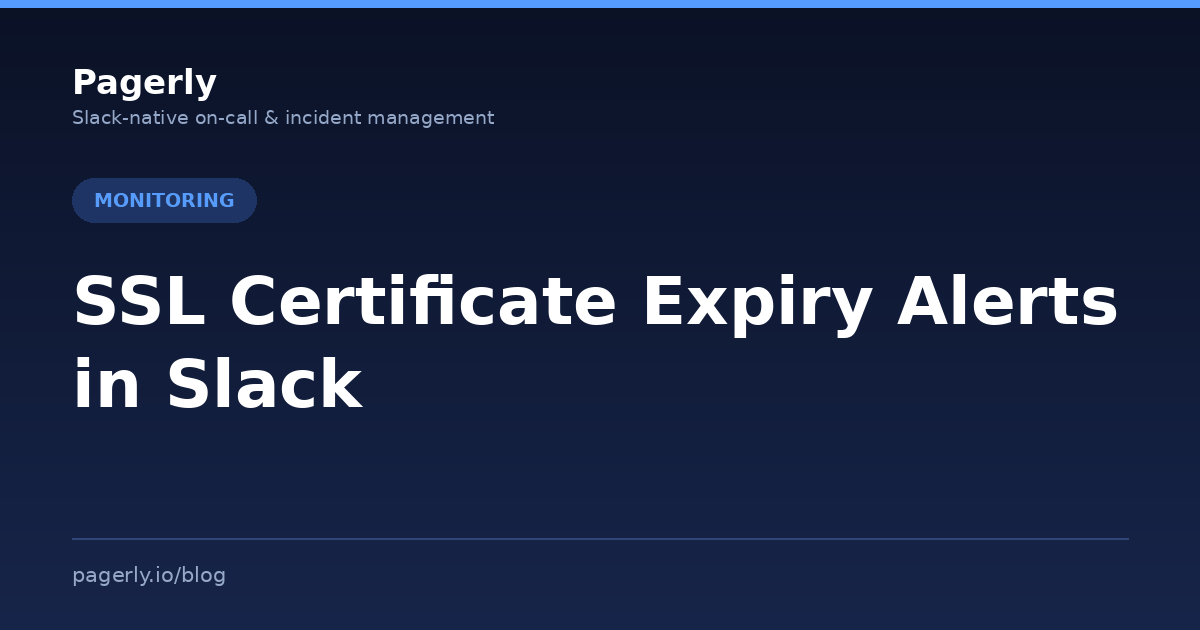 SSL Certificate Expiry Alerts in Slack