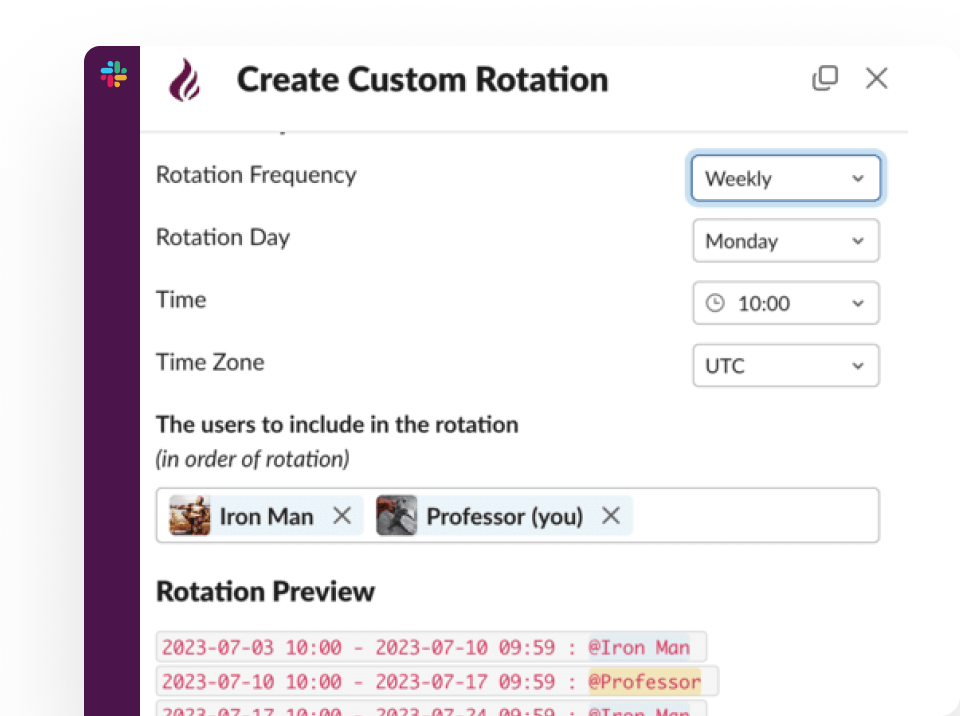 Establish Rotations and Scheduling