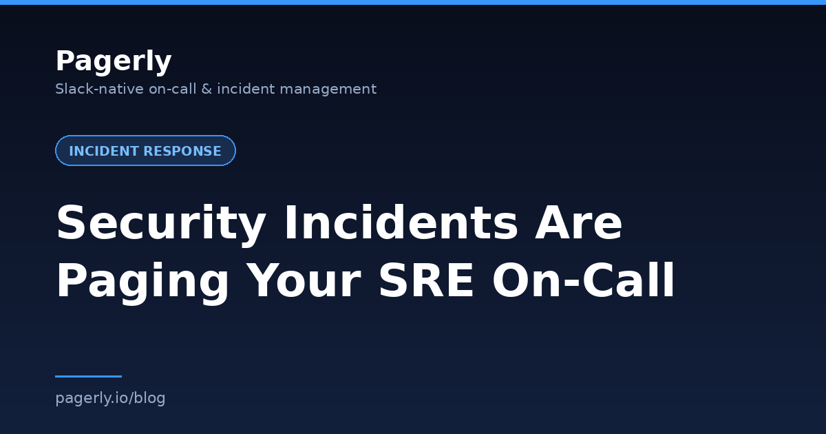 Pagerly blog cover: Security Incidents Are Paging Your SRE On-Call