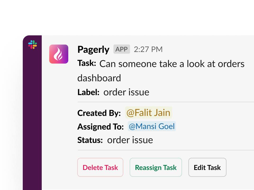 Create Tasks within Slack - screenshot 1
