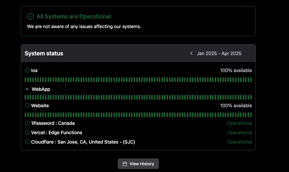 Beautiful Status Pages - screenshot 1