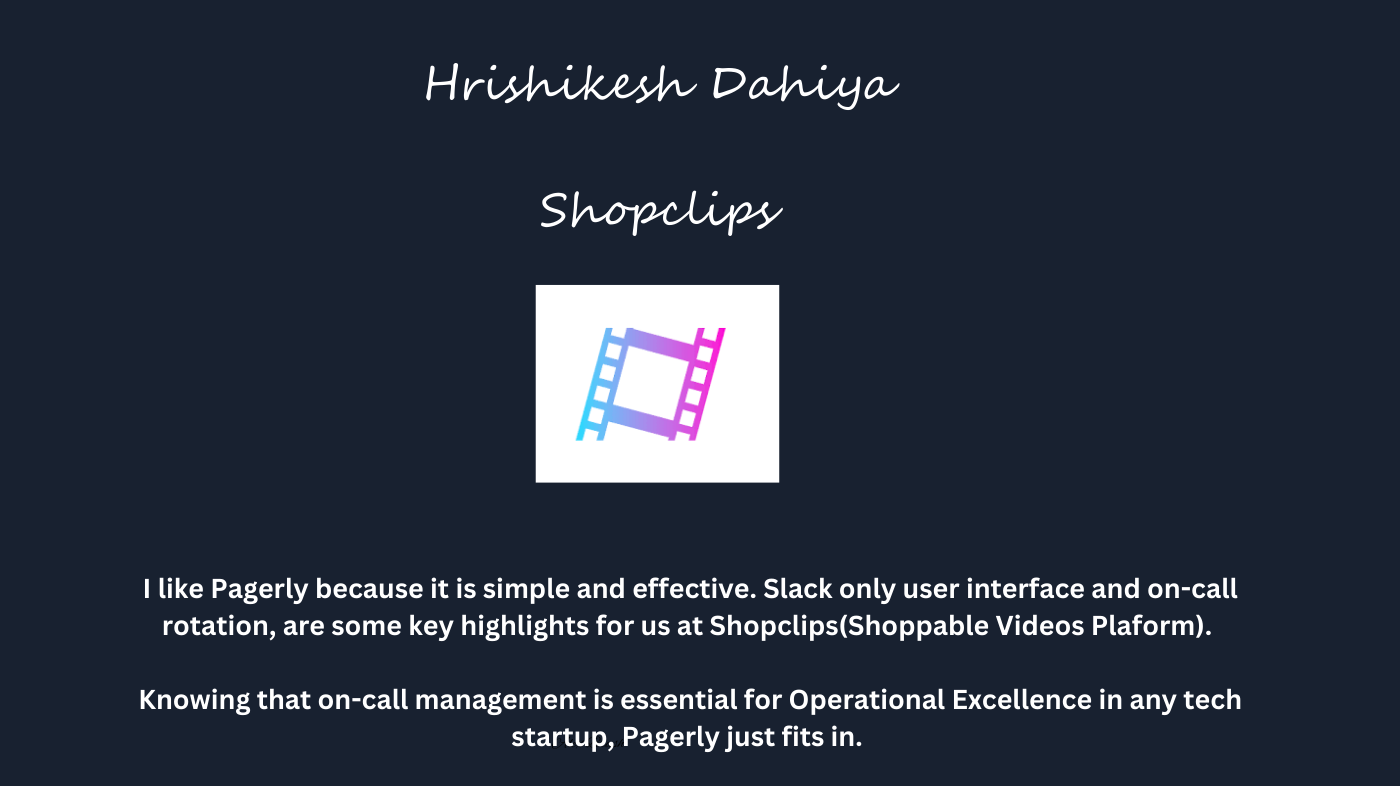 Testimonial from Hrishikesh about Pagerly